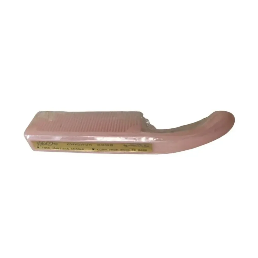 Vintage Han Dee by San De Pink Chignon Comb Free Hair Piece Snarls NEW Sealed 7